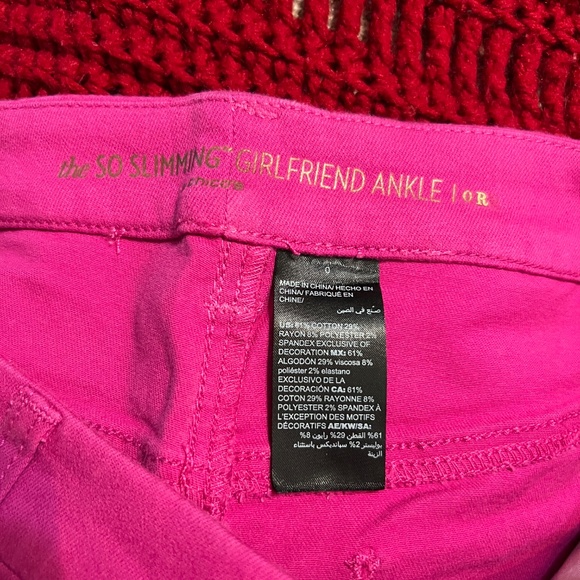 Fuscia Chico's So Slimming Girlfriend Ankle Pants - Picture 4 of 6